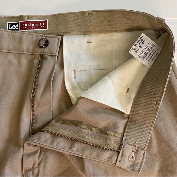 Lee Khaki Straight Leg 36x34 Custom Fit Collection - Picture 10 of 12